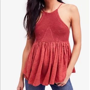 Free People Road Trip Crochet Tank- Copper